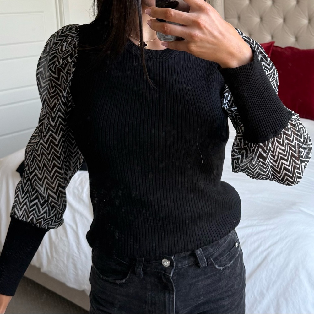 Black and White Women's Top